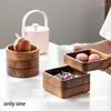 Kitchen Storage Serving Tray Tableware Wood Household Fruit Dishes Tea Food Small Creative Set Trays For Party