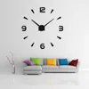 Horloges murales horloge Quartz montre Reloj De Pared Design moderne grand décoratif Europe acrylique autocollants salon Klok ClockWall