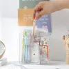 Sacchetti per cosmetici Borsa da donna impermeabile trasparente Scatola per matite in PVC Custodia da toilette Custodia portatile per organizzatore di moda