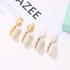 Dangle Earrings & Chandelier Vintage Women Metal Natural Shell Pendant Leaf Hollow Ear Studs Fashion Ocean Wind Beach Jewelry