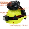 Darlingwell USA Construction Safety Helmet with LED Light Earmuffs Ear Protect Ce EN352 ABS HARD HAT ALOFT WORK ANSI Z89.1