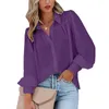 Women's Blouses Fashion Woman 2023 Shirts Blusas Lantern Sleeve Stand Collar Loose Shirt Long Clothes For Women Roupa Feminina