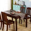 Tale da mesa estilo europeu Retro marrom marrom artesanal Holloth towloth hall hall corredor capa de piano el villa linda decoração