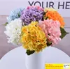 New 47cm Artificial Hydrangea Flower Head Fake Silk Single Real Touch Hydrangeas for Wedding Centerpieces Home Party Decorative Flowers