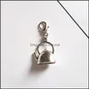 Charms Antik Sier Color Zipper PL TEAPOT CLIPABEREWARE CHARMBET