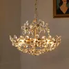 Kolye lambaları MMBL Kristal Avizeler Retro Tarz Yatak Odası Yemek Odası Ploakroom Işığı Lüks Modern Ev Dekorasyon E14 AC85-265V