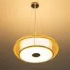 Pendant Lamps Dia 40/55cm Chinese Style Restaurant Living Room Lamp Japan Hand Knitting Bamboo Indoor Lighting Suspension Light