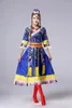 Scenkläder etnisk kostymprestanda Vattenhylsa färgbälte Tassel Dance Dress Tibetan Women's