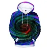 Erkek Hoodies Kadınlar Renkli Bowknot Hoodie Sihirli Swirl Desen Günlük Sweatshirt 3D Singlet Teps Sonbahar/Kış Out Hoondie