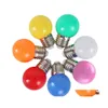 Décoration de fête Colorf E27 B22 3W 220V Rouge Bleu Vert Blanc Jaune Chaud RVB Blubs Économie d'énergie LED Balle de Golf Lumière Globe Lampe Zxf4 Dhvkg