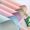 Gift Wrap Bicolor Floral Paper Double Color 58X58Cm 20Pcs/Lot Diy Craft Flowers Present Packing Wedding Festive Party Supplies Drop Dhewn