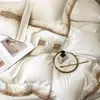 Bedding Sets Ding Chic Gold Embroidery 100S Egyptian Cotton Duvet Comforter Quilt Cover Bed Sheet Set Pillowcases