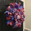 Decorative Flowers & Wreaths Independence Day Wreath Porch Decor Front Door Outdoor Hanging Artificial Flower Garland Home Party Gifts