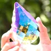 Żyrandol Crystal Muy Bien 89 mm Shinning Ab Color Sun Catcher Art Faseted Glass Pendant Prism części zamienne Wiszące dekoracja