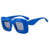 Solglasögon KAMMPT Oversized fyrkantiga män Kvinnor Mode Uppblåsta bågar Glasögon Trendig design UV400 Goggle Solglasögon