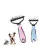 Dog Grooming Pets Beauty Tools Fur Knot Cutter Shedding Tool Pet Cat Hair Removal Comb Brush Double Sided Products Zxf81 Drop Delive Dhhko