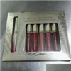 Lip Gloss Drop Fique o dia todo Sparkle Night Night Liquid Lipstick e Glitter Top Casat 6pcs/Conjunto em Estoque Entrega de Saúde Maquiagem Lips Dhu1q