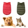 犬のアパレル暖かい子犬パッド入りジャケットソフトコットンパッドペット冬の服快適なノースリーブコートベスト