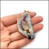 Charms Irregar Shape Crystal Pendant Natural Semiprecious Stone For Diy Necklace Jewelry Making Woman Accessories Wholesalecharms Dr Otbi7