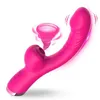 Juguete sexual Masajeador 2 en 1 Vibrador de succión para mujeres Vacío Clítoris Sucker g Punto Estimulador del clítoris Consolador Juguetes Productos Juguetes sexuales Productos