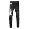 2023 automne jeans skinny déchirés en détresse pour hommes ~ US TAILLE 28-40 jeans ~ slim moto moto biker causal denim pantalon hip hop jeans