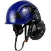 Casco de seguridad con orejeras CE para ingeniero Ansi, casco duro, protección contra caídas, rejillas de ventilación para construcción, gorro de trabajo Industrial para hombres