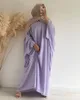 Roupas étnicas Ramadã muçulmano Raminho abayas para mulheres abaya vestido solto mangas longas batwing dubai roupas islâmicas de peru saudita