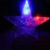 Decorazioni natalizie Albero di plastica Top Star Ornamento Led Luci luminose a cinque punte 14cm18cm22cm