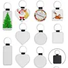 Tiktok Sublimation Blanks Porte-clés en cuir PU pour Noël Transfert de chaleur Porte-clés DIY Fournitures d'artisanat DHS Drop Livraison H Dhdsv