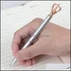 Balpoint pennen creativiteit kroon versiering kristal pen juweel trouwkantoor metaal ringen roller ball nieuwigheid cadeau drop levering school b otjbw