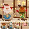 Decorações de Natal Candy Jar Round Heart Storage Bottle Merry Decor Boxes Ano de Natal Gifts Schristmas Drop Delivery Dh5dr