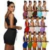 Trajes de mujer 15 colores Traje corto Chaleco de mujer y pantalones cortos con cordón Mujer Joggersports Uniformes de fitness Fábrica Artículo a granel al por mayor