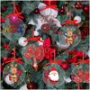 Dekoracje świąteczne drzewo sublimacja pusta transfer ciepła DIY przezroczysty akryl wisiorek dekoracja