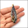 Charms Irregar Shape Crystal Pendant Natural Semiprecious Stone For Diy Necklace Jewelry Making Woman Accessories Wholesalecharms Dr Otbi7