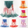 Foulards 2023 Vintage Marque Femmes Écharpe En Mousseline De Soie Fleur Imprimer Automne Châles En Soie Enveloppes Dames Pashmina Plage Étoles Hijab Foulard