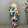 Casual Dresses African Print For Women Dashiki Batwing Sleeve Long Maxi Party Dress Summer Fashion Diamonds Loose Beach Sundress