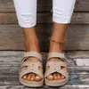 Slippers mulheres sola grossa confortável slides não deslizamentos de verão sandálias Lady Peep Toe Casual Beach Shoes 36-42Slippers