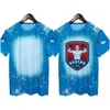Christmas Decorations Us Men Women Party Supplies Sublimation Bleached Shirts Heat Transfer Blank Bleach Shirt Polyester Tshirts Dro Dhq6R