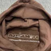 Sweat-shirt à capuche pour hommes, imprimé mousse Young Thug Sp5der 555555, ensemble marron, survêtement à la mode, toile d'araignée, XX59