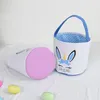 Easter Bunny Basket Egg Storage Hucket Gift Wrap Blank Bunny Paljetter Easter Basket Rabbit Tots PASTY DECORATION POSITY COSTELL 001