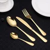 Dinnerware Sets Household Stainless Steel Western Knife Fork Breakfast Cutlery Christmas Dessert Spoons Portable Couverts De Table