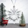 Decorazioni natalizie CH Regalo di Natale Ornamento di fiocchi di neve con cristalli scintillanti con scatola per la decorazione domestica Bomboniere per alberi decorativi