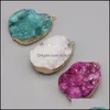 Charms Naturalny półprzezroczysty kamień wisiorek agat kryształowy pączek DIY biżuteria robiąca bransoletka