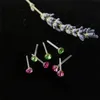 Boucles d'oreilles à tige 20/24 paires ensemble de mariage brillant coloré pour femmes hommes bijoux en cristal accessoires boucle d'oreille Oorbellen plastique mélange couleur