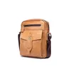 Briefcases Men's Leather Shoulder Messenger Document Bag Head Layer Cowhide Large-Capacity Business Trend Fashion Briefcase