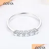 クラスターリングCOSYA REAL 925 STERLING SIRE WHITE ROUND HIGH CARBANOND CLASSIC CLASCIANGHINING ENGEGINGRING LADIES FASHION FINE JEWELDHN8T