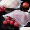منظمة تخزين المواد الغذائية مجموعات Sile Bag Bag قابلة لإعادة الاستخدام MTIPLE أحجام حاويات مقاومة للتسربات واقف K Bags Bags Kitchen Fresh Drop Drop