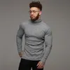 Blusas masculinas suéter de inverno masculino quente gola alta
