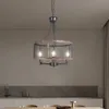 Lustre da fazenda para sala de jantar com tambor iluminação iluminada iluminação preta luminárias com grãos de madeira 15 polegadas dia 4 luz