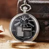 Pocket Watches 2023 Hollow Hand Crank Music Quartz Watch Merry Christmas Birthday Gift Box Fob Chain Llocomotive Roman Numerals